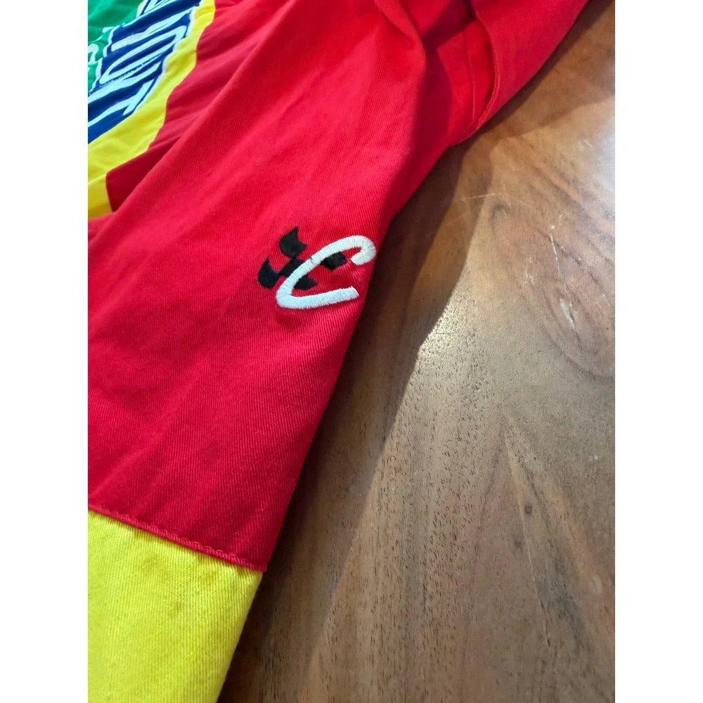 Chase Authentics Jeff Gordon 24 DuPont NASCAR Racing Jacket Red Yellow Blue XL
